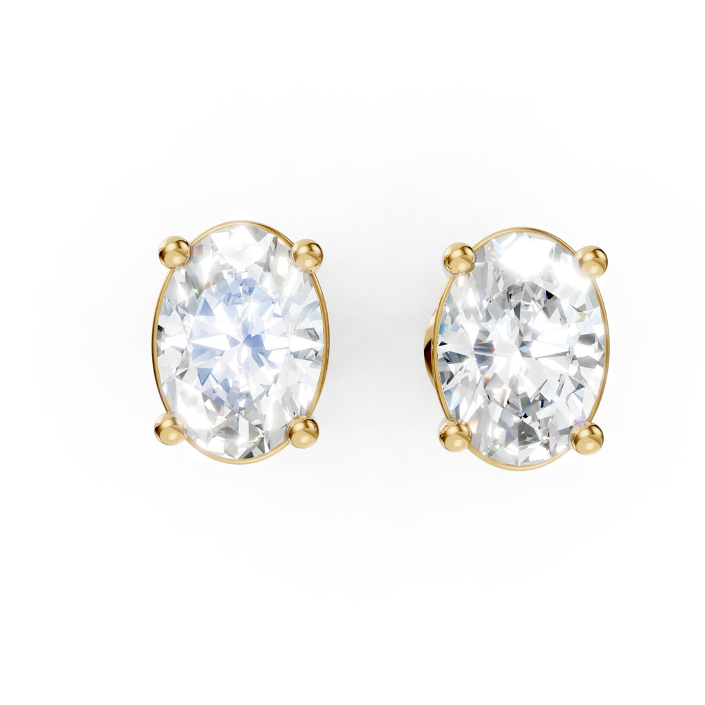 Oval Cut Lab-Grown Diamond Stud Earrings
